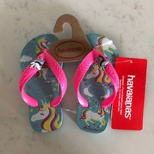 🦄 brand new toddler unicorn havaianas flip flops